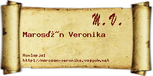 Marosán Veronika névjegykártya