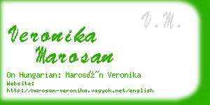 veronika marosan business card